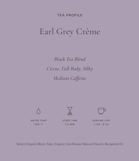 2.5oz Art of Tea | Organic Earl Grey Creme Tea | Artisan Loose Leaf Tea Tin