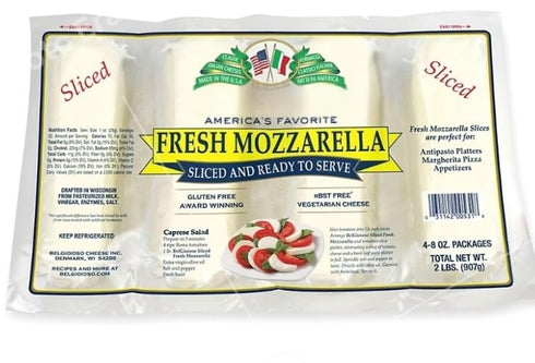Generic Fresh Sliced Mozzarella Cheese , Made from fresh local cow's milk just