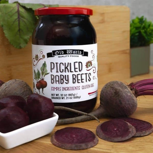 Generic 32 oz 3 Pack Old World Quality Food Pickled Baby Beets Jar All Natural Fermented Vegetables Sauerkraut Style