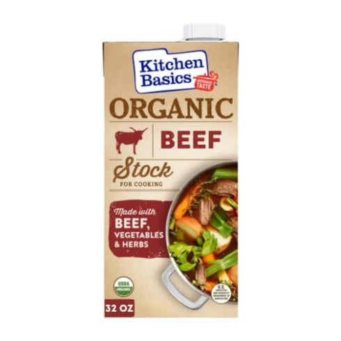 Kitchen Basics Organic Beef Stock, 32 oz. Carton, Enrich the Flavor of