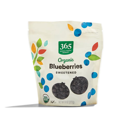 365 by Whole Foods Market , Organic Dried Blueberries, Sweetened, 8 Ounce
