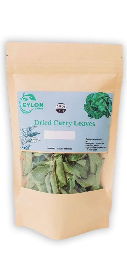 Ceylon Twins Curry Leaves 0.5OZ Naturally Grown Air Dried Herb Fresh Grocery Premium Grade