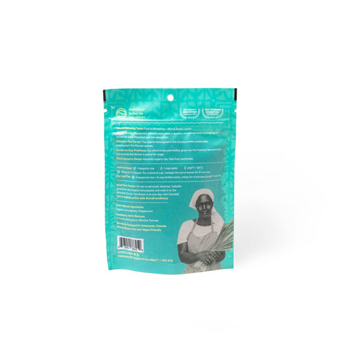 JusTea PEPPERMINT DETOX | Loose Leaf Herbal Tea | Recyclable Refill Pouch | 40+ Cups (1.6oz) | Caffeine Free |