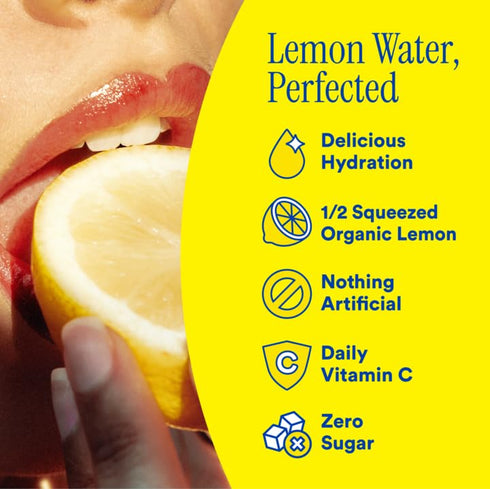 15.2 oz Lemon Perfect Blueberry, Hydrating Flavored Lemon Water, Zero Sugar, Delicious and Refreshing, Organic, fl