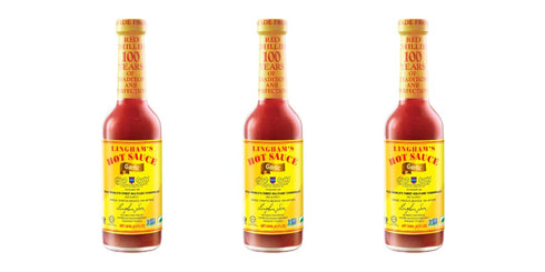 Lingham's Hot Sauce With Garlic, 12-Ounce Bottle (Pack of 3)
