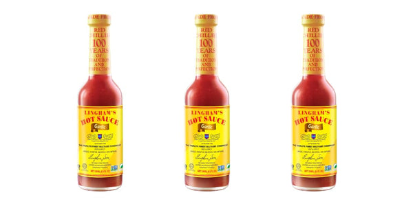 Lingham's Hot Sauce With Garlic, 12-Ounce Bottle (Pack of 3)