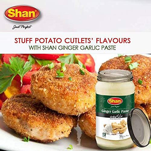 24.69 oz (700g) (Pack 4) Shan Ginger Garlic Paste - Traditional Taste Enhancing Cooking Paste from Fresh Ground Ginger