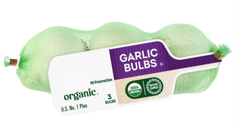 Generic Bulbs 3 Pack Organic Large Garlic Fresh Whole Garlic Heads