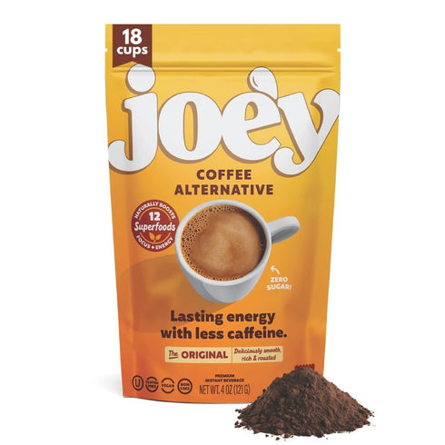 Joey Mushroom Coffee Alternative with Cacao Dandelion Root, and Chicory, Instant Mushroom