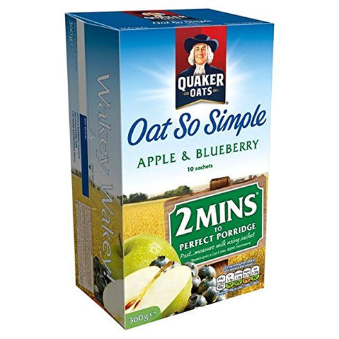 Quaker Oats Quaker Oat So Simple Apple & Blueberry - 10 x 36g