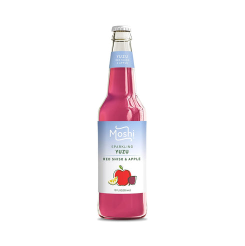 Moshi Sparkling Drinks - Red Shiso & Apple Yuzu (12 Bottles)