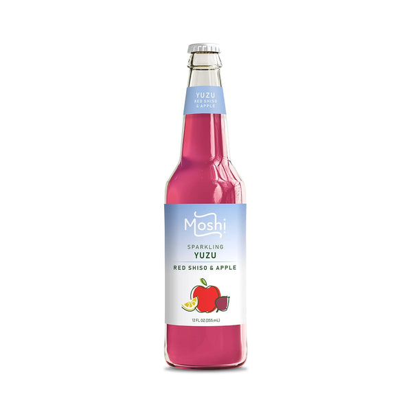 Moshi Sparkling Drinks - Red Shiso & Apple Yuzu (12 Bottles)