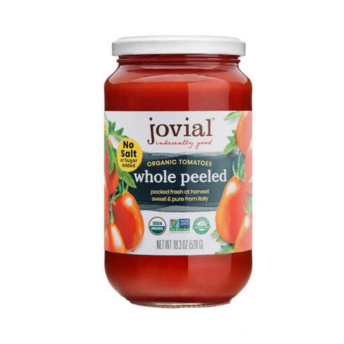 JOVIAL Organic Tomatoes Whole Peeled, 18.3 OZ