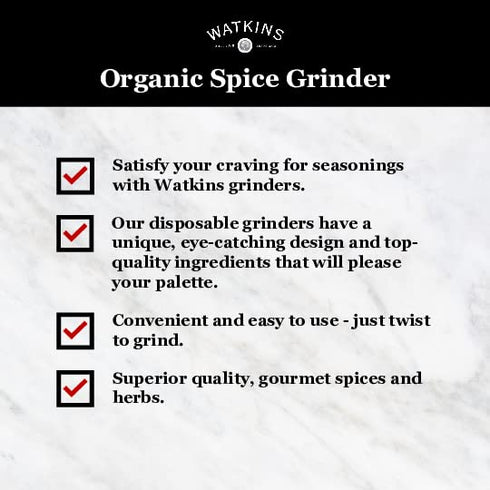2.7 3-Pack Watkins Organic Grinder, Garlic Peppercorn, Ounce