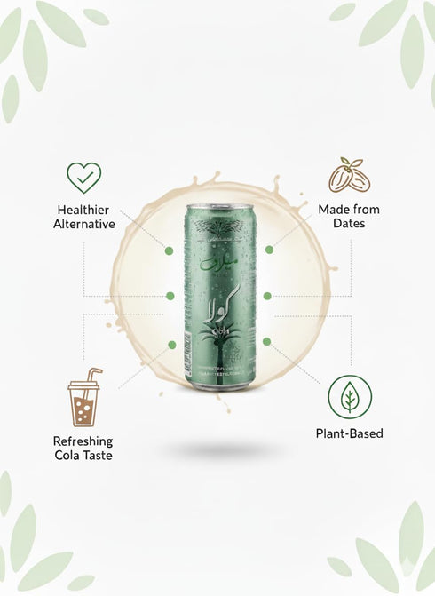 Milaf 8.1 oz (Pack 6) Date Cola - fl | Sweet Carbonated Soda Soft Drink Made with Date Extract | Refreshing
