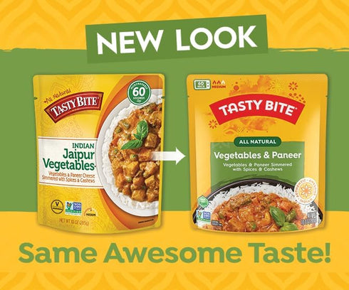 10 (Pack 6) Tasty Bite Indian Vegetables & Paneer, Microwaveable Ready to Eat Entre, Ounce