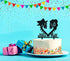 Till Death Do Us Part Wedding Cake Topper, Mr and Mrs Skull Skeleton Couple Black Silhouette