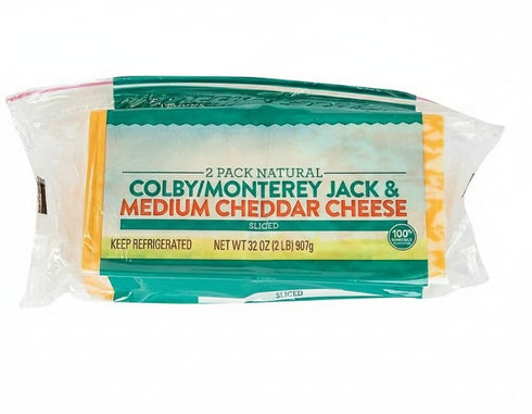 Generic Sliced Medium Cheddar and Colby Jack Cheese , is perfect for making
