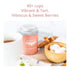 40+ (3.2oz) JusTea LITTLE BERRY HIBISCUS | Loose Leaf Herbal Tea | Tin with Hand Carved Tea Spoon | Cups | Caffeine