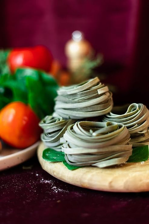 Da Capri (Pack 2) 16 Oz 100% Spinach Fettuccine Of | Artisanal Homemade Pasta | Vegan & Healthy | Natural & Plant-Based