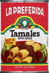 15 oz. (Pack 12) La Preferida Beef & Pork Canned Tamales with Sauce