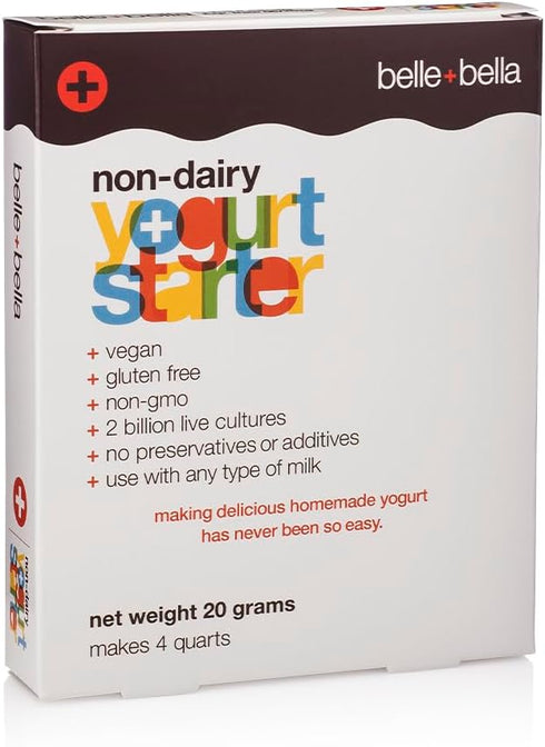 Belle + Bella Non-Dairy Vegan Yogurt Starter - Gluten Free, No Added
