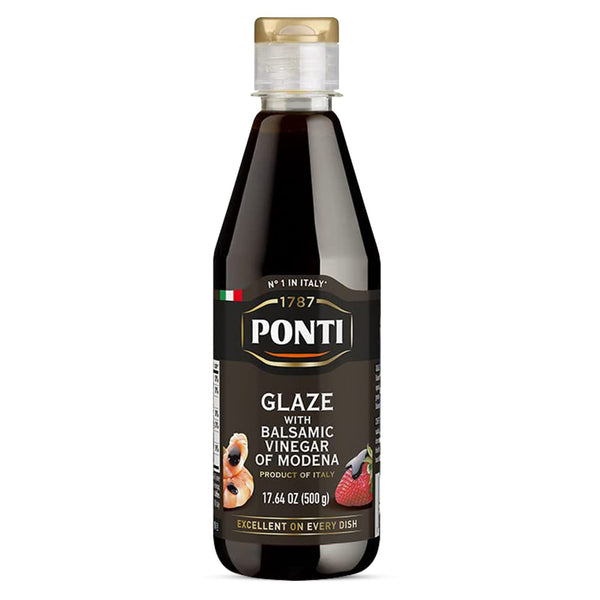 Ponti Glaze with Balsamic Vinegar 17.6oz (500ml) Large - Concentrated Thick Drizzle