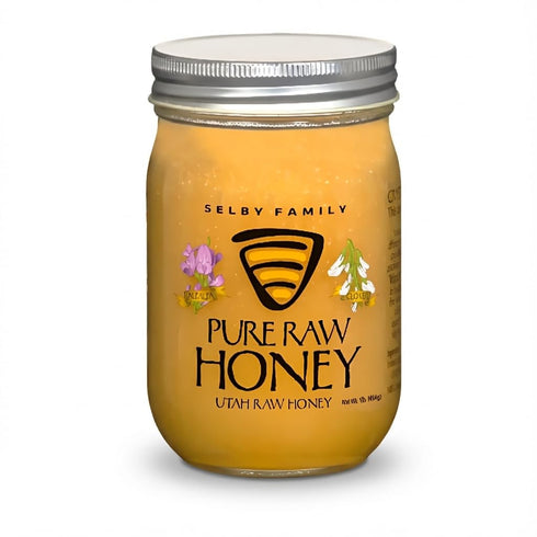 Selby Family Honey - Pure Raw Utah Clover, 16 Oz (16 Ounce