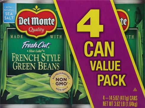 by Del Monte 14.5 oz. (Pack 8) Del Monte Fresh Cut Blue Lake French Style Green Beans, Can, Canned Vegetables