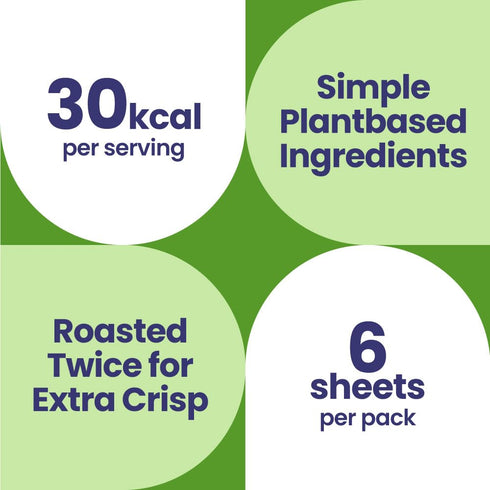 25 Count 3s KIM'S TABLE- Sea Salt - - Organic Roasted Seaweed Sheets - Keto Vegan Gluten Free - Great Source of Iodine