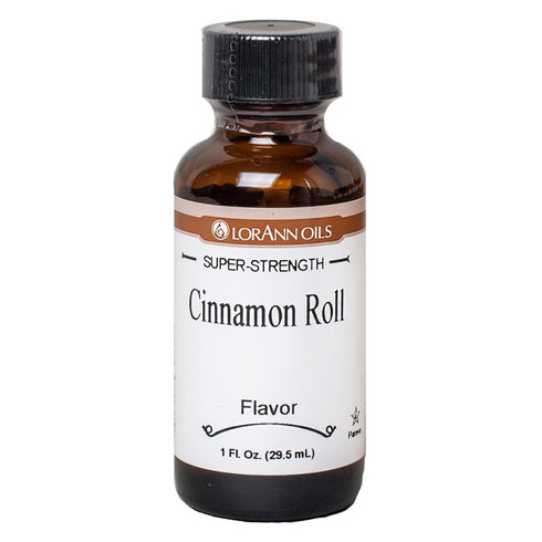LorAnn Oils Super Strength Flavoring, Cinnamon Roll, 1 fl oz, for Candy Making