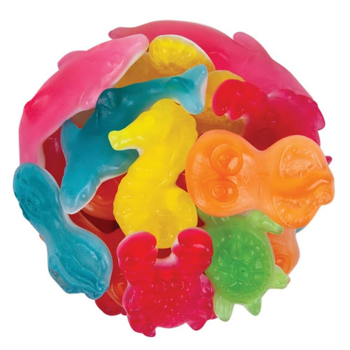Bayside Candy Ocean Pack Gummies Assorted Sea Creature Shapes Fruit Candy with
