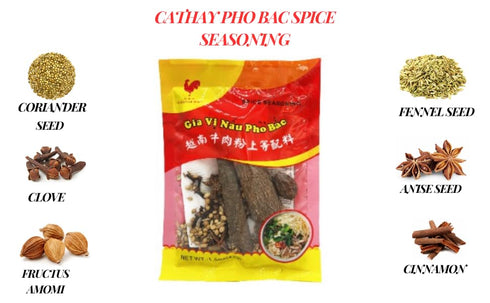 Cathay 1.5 oz Pack Pho Bac Spice Seasoning Authentic Vietnamese Pho Soup Flavoring, Traditional Pho Spice Blend