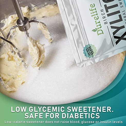 5 LB (80 OZ) 100% Packaged DureLife XYLITOL Sugar Substitute Bulk Made From Pure Birch Xylitol NON GMO - Gluten Free