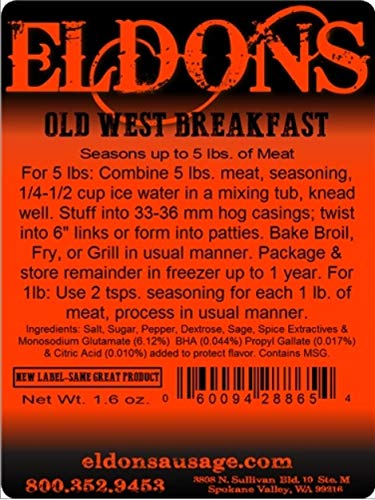 Eldons 25 Lbs. #886 Old West Style Fresh Breakfast Sausage Seasons