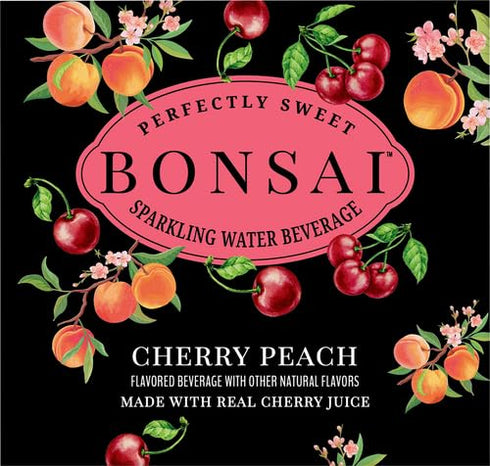 Bonsai 12 oz 8 pack Cherry Peach Sweetened Sparkling Water, fl cans