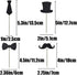 Cupcake Toppers Mini Black Bowtie Mustache Hat Neckcloth - 24PCS Birthday Celebration Decorations