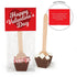 12ct (12 Pack) Personalized Valentine's Day Favors Hot Chocolate Spoons Gourmet Milk Chocolate Favors - Script Heart