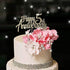 5th Anniversary Party Decoration, Gold Glitter Cake Topper