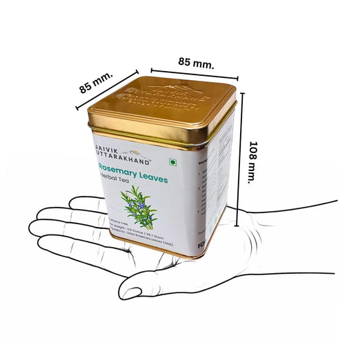(2 Oz 56.7 Pack 1 Jaivik Uttarakhand - Organic Rosemary Leaf Tea / gram) Loose, Herbal, Dried Leaves, Supports Hair
