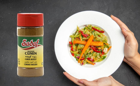 Sadaf Cumin Ground - Cumin Powder for Cooking & Seasoning - Spices & Seasonings - Kosher - 2 oz Bottle with Shaker Top