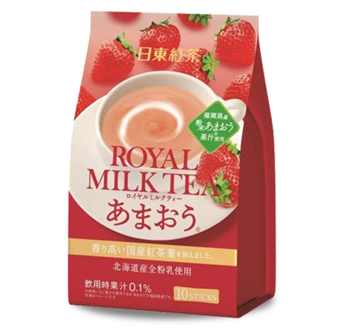 Nitto Tea Royal Milk Tea - Amaou Strawberry Flavor (10 sticks)