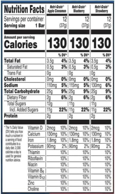 Generic Pack (72 Soft Baked Breakfast Bars, Made With Whole Grains, Kids Snacks, Variety Bars)