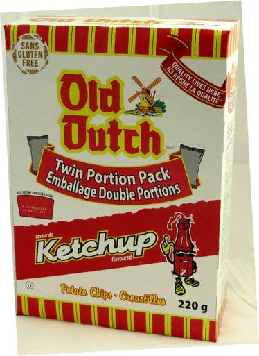 Old Dutch Foods 220g/7.8oz Old Dutch Ketchup Chips - Box, (Imported from Canada)