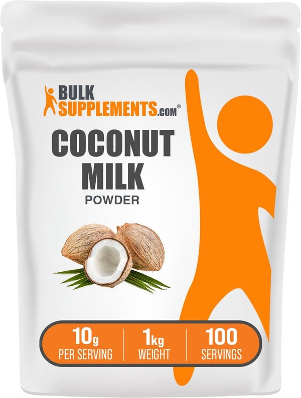 BulkSupplements.com Coconut Milk Powder - Powdered Coconut Milk - Dairy-Free Creamer -