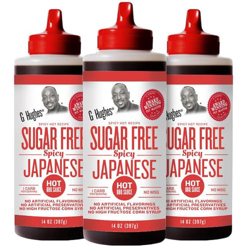 G Hughes Sugar Free Spicy Japanese BBQ Sauce - Gluten Free Hot