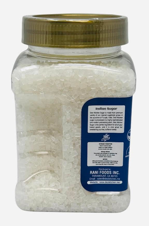 DESI KITCHEN AUTHENTIC INDIAN PRODUCTS 13oz/368g, Desi Kitchen Indian White Sugar (Cheeni)~ NON-GM), Gluten Free, Non