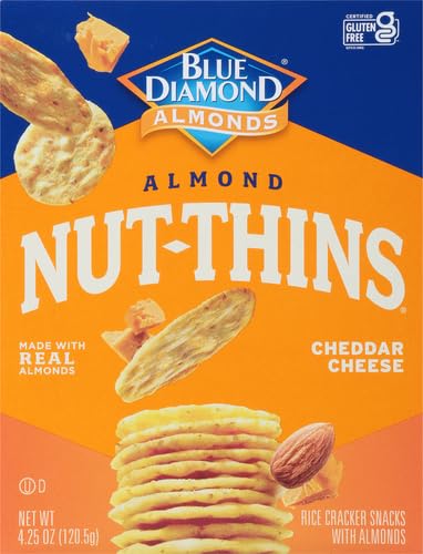 Blue Diamond Almond Nut Thins, Cheddar Cheese, 4.25 Ounce