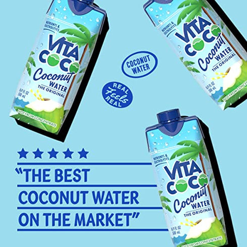 16.9 Oz, (Pack 4 Pack) Vita Coco, Coconut Water, Fl