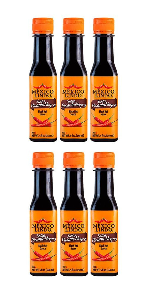 5 oz, Pack 6 Mexico Lindo Picante Negra Hot Sauce Display, fl